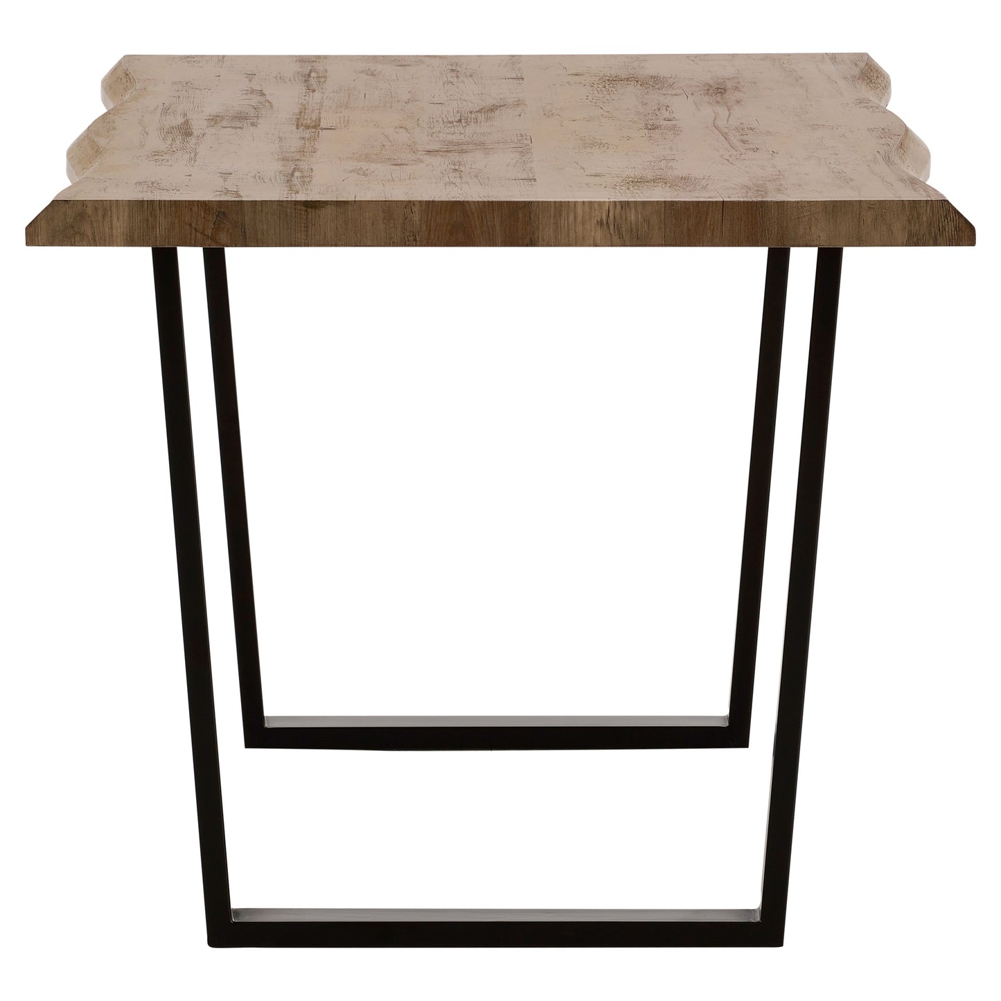 LIVE EDGE DINING TABLE WITH BLACK METAL LEGS