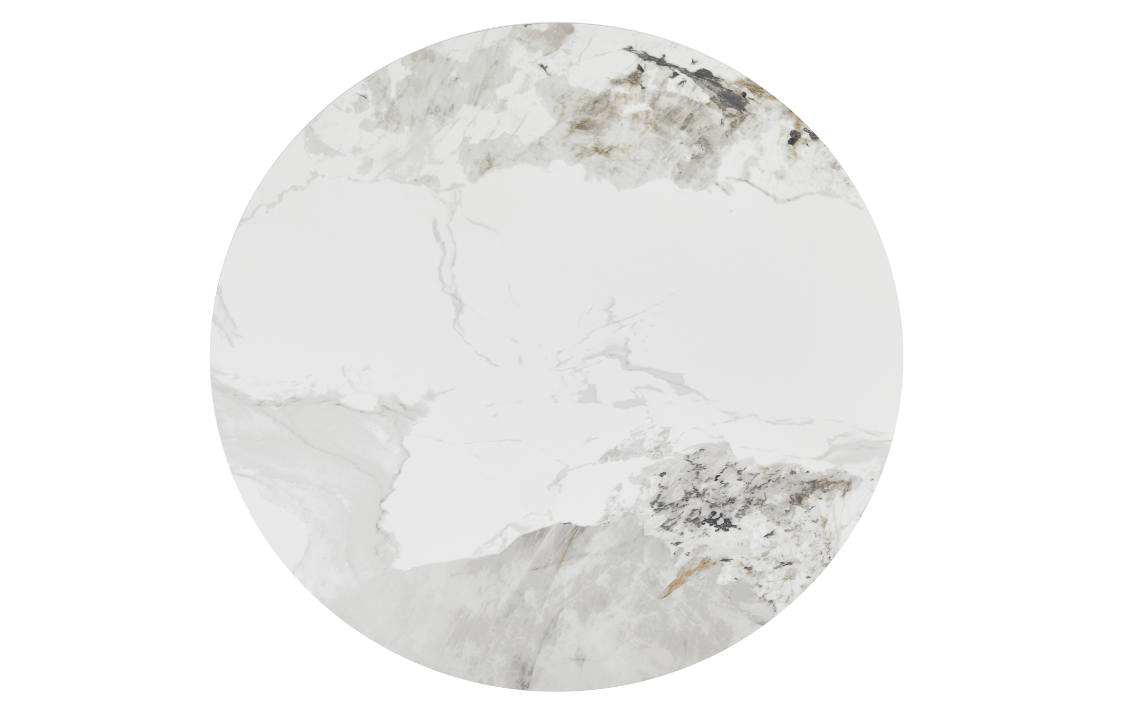 ROUND DINING TABLE 48"D WITH SINTERED STONE TOP