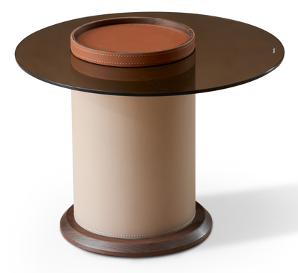 H1059820-Saddle Leather Side Table