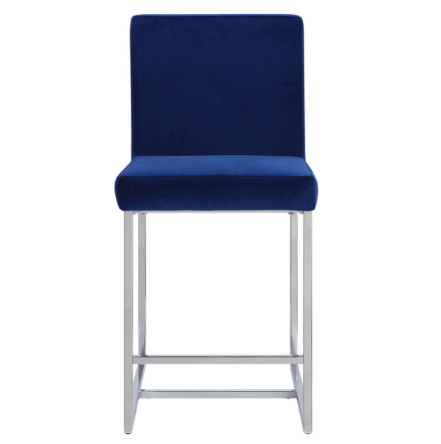 BAR STOOL - COUNTER HEIGHT - VELVET