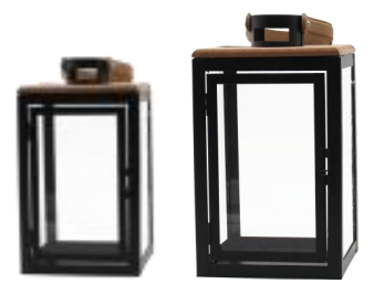 BLACK FRAME CANDLE HOLDER