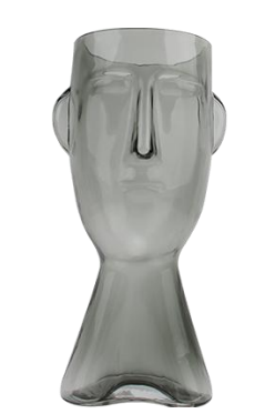 GREY FACE VASE