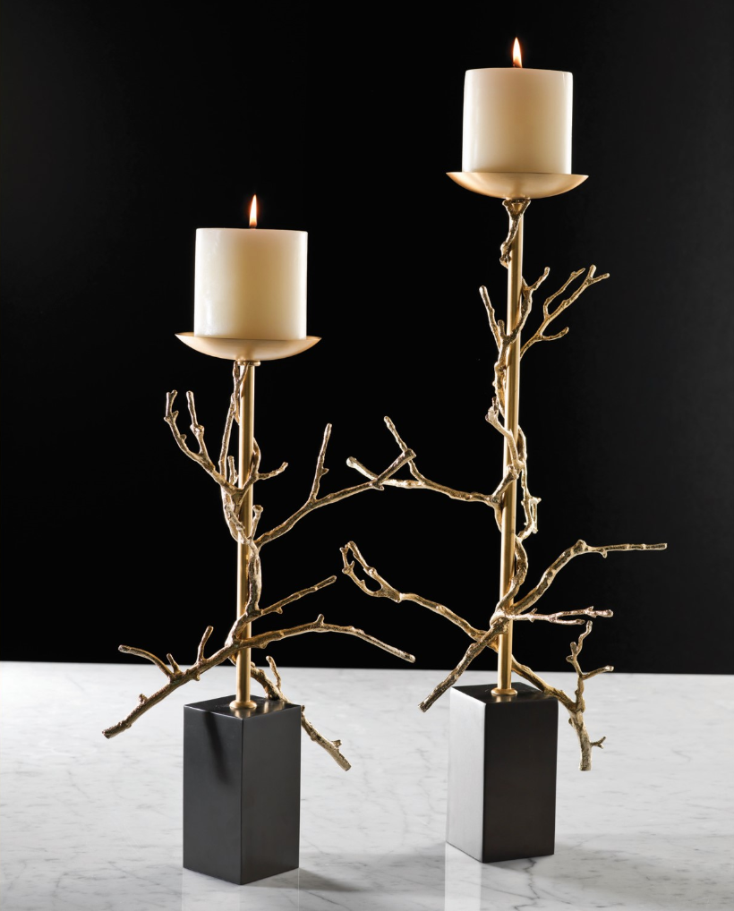 TWIG CANDLE HOLDER-BRASS