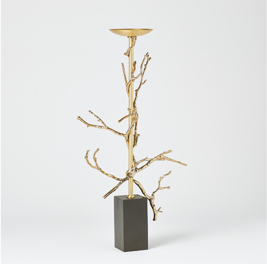 TWIG CANDLE HOLDER-BRASS