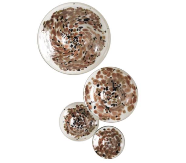 GLASS WALL MUSHROOMS S/4