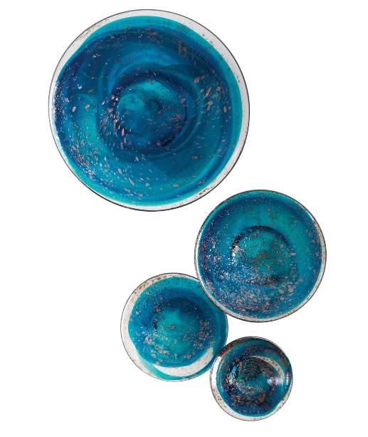 GLASS WALL MUSHROOMS S/4